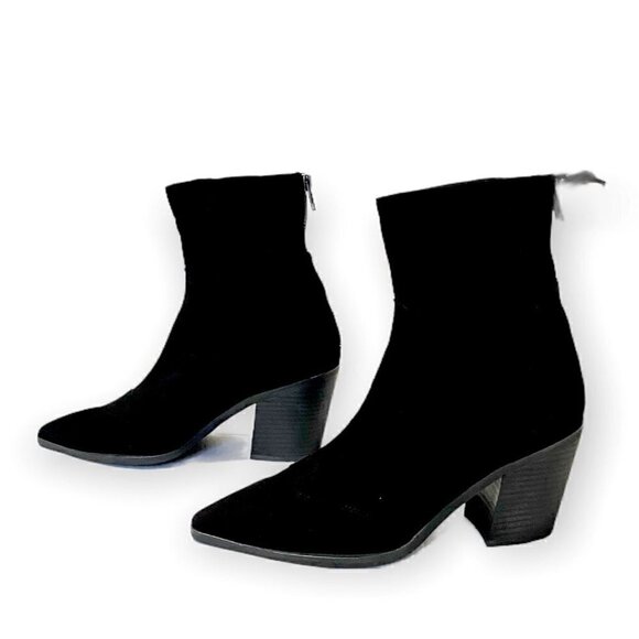 New in box,  Silent D Boots, Miller Pointed Toe Ankle Boots Black Suede, Size 38 - Picture 3 of 14